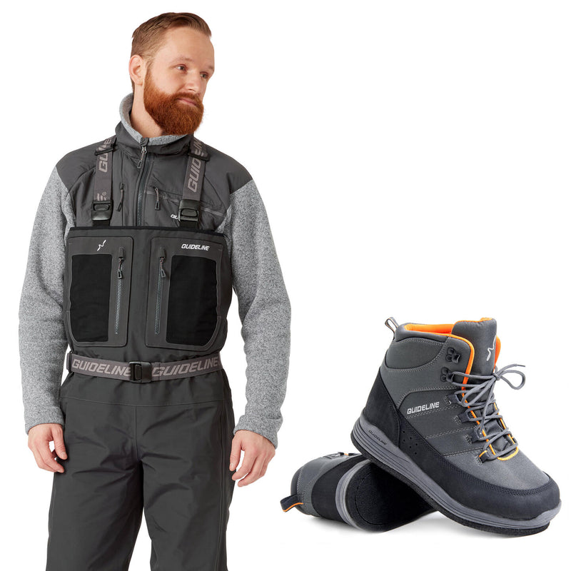 Guideline Laxa 2.0 Wader trousers with Laxa 3.0 <tc>Wading Boots</tc>
