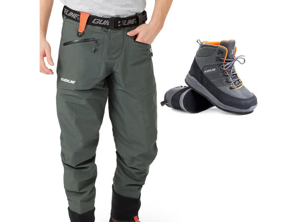 Guideline Laxa Waist Wader trousers with Laxa 3.0 <tc>Wading Boots</tc>