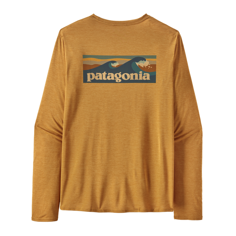 Patagonia Men's L/S Cap Cool Daily Graphic Shirt Pufferfish Gold