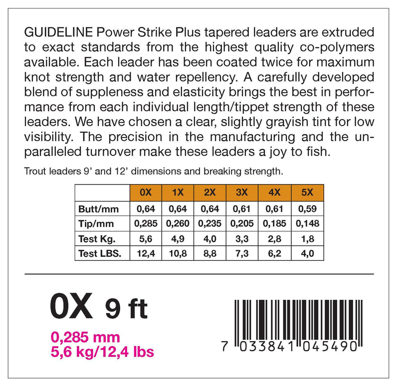 Guideline Power Strike 9ft 3-pack - Taperad Tafs_2